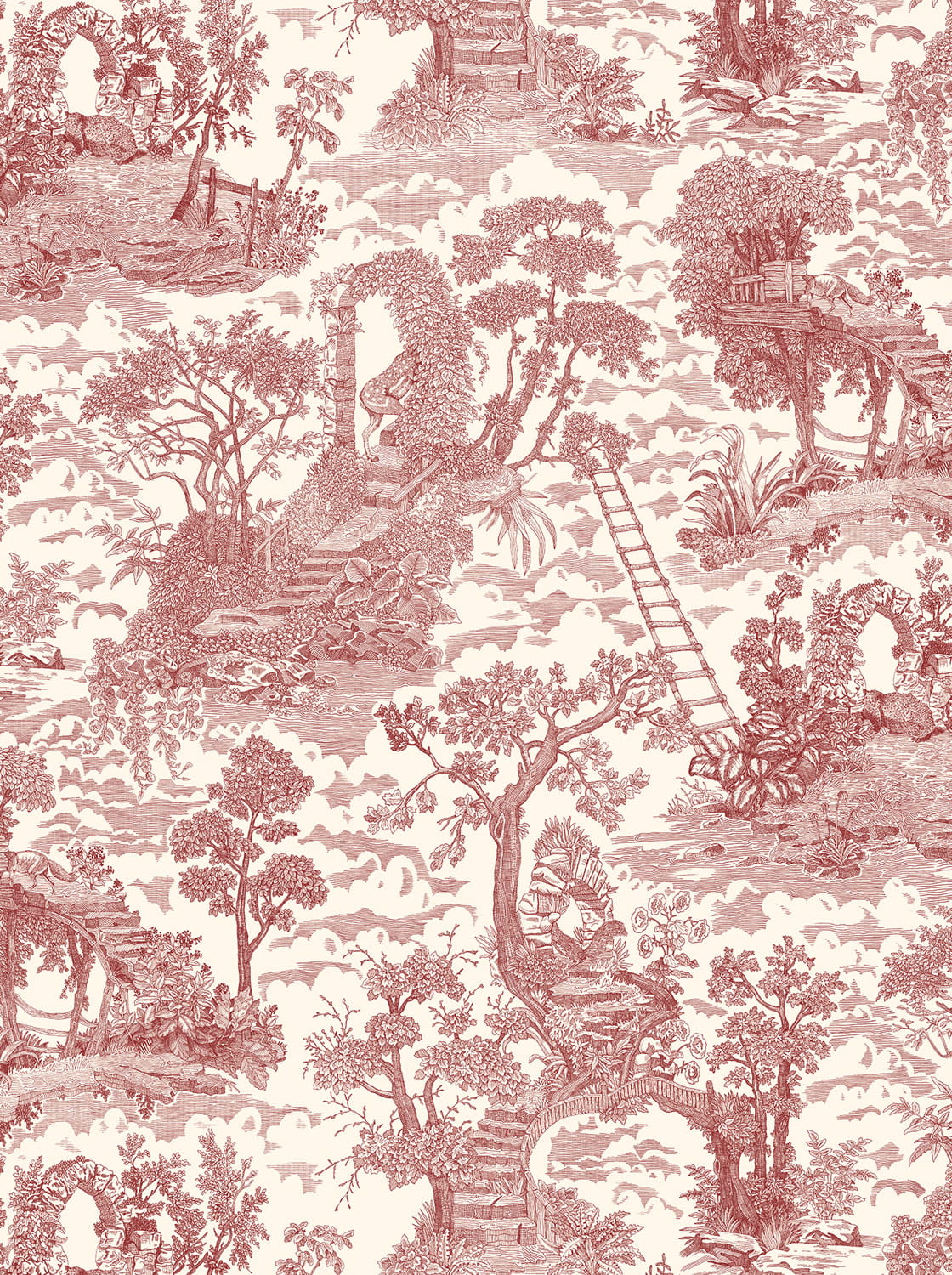 Tapete Islet Hoping Toile - Red