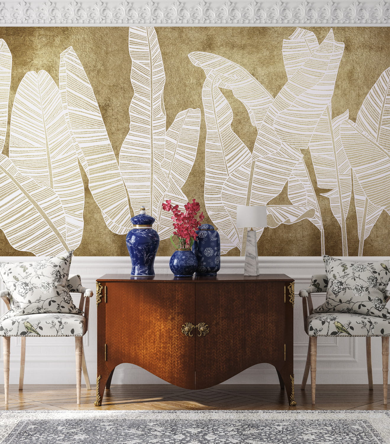 Wandbild Copacabana Metallics - Gold