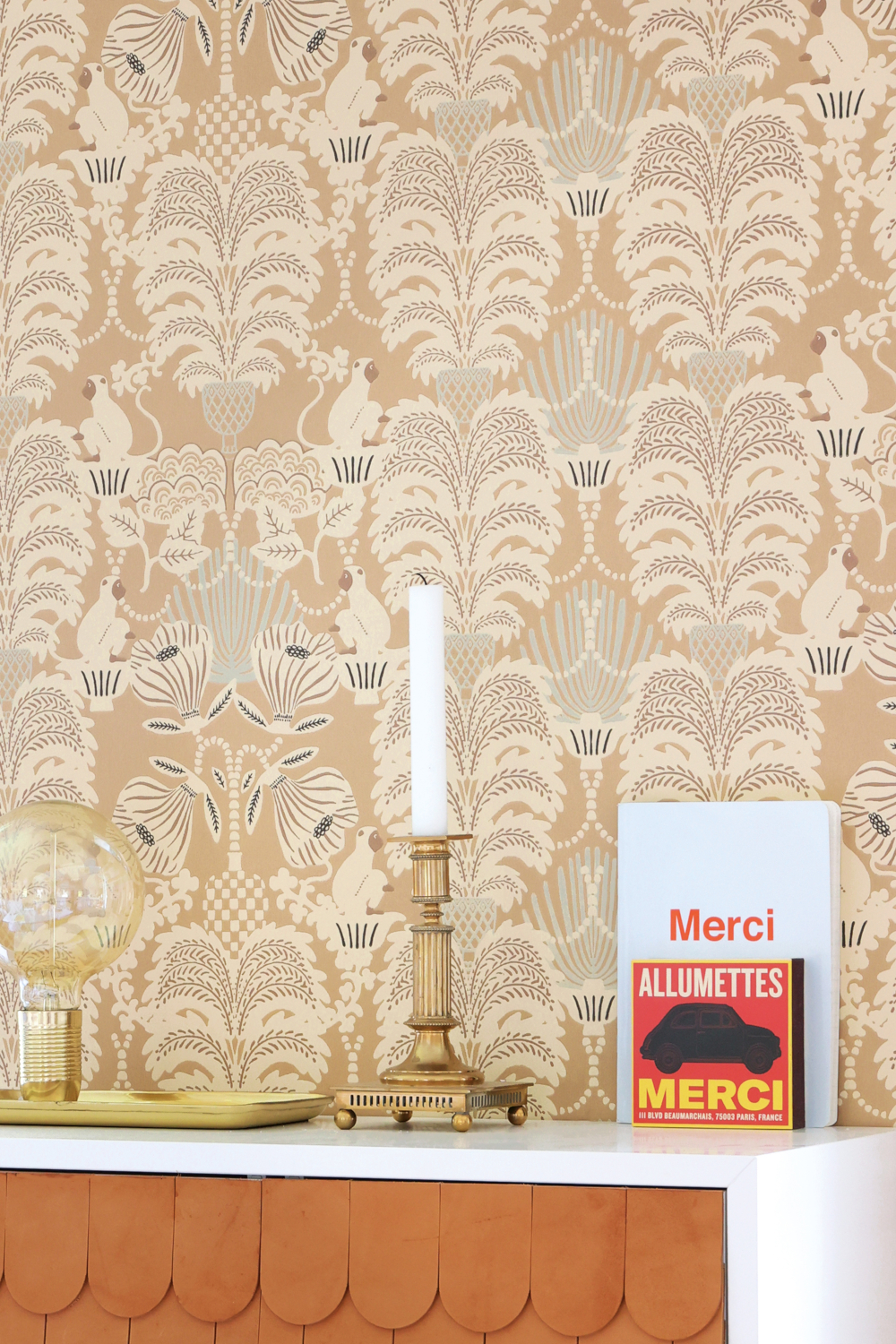 Tapete Hello Monkey - Camel Brown
