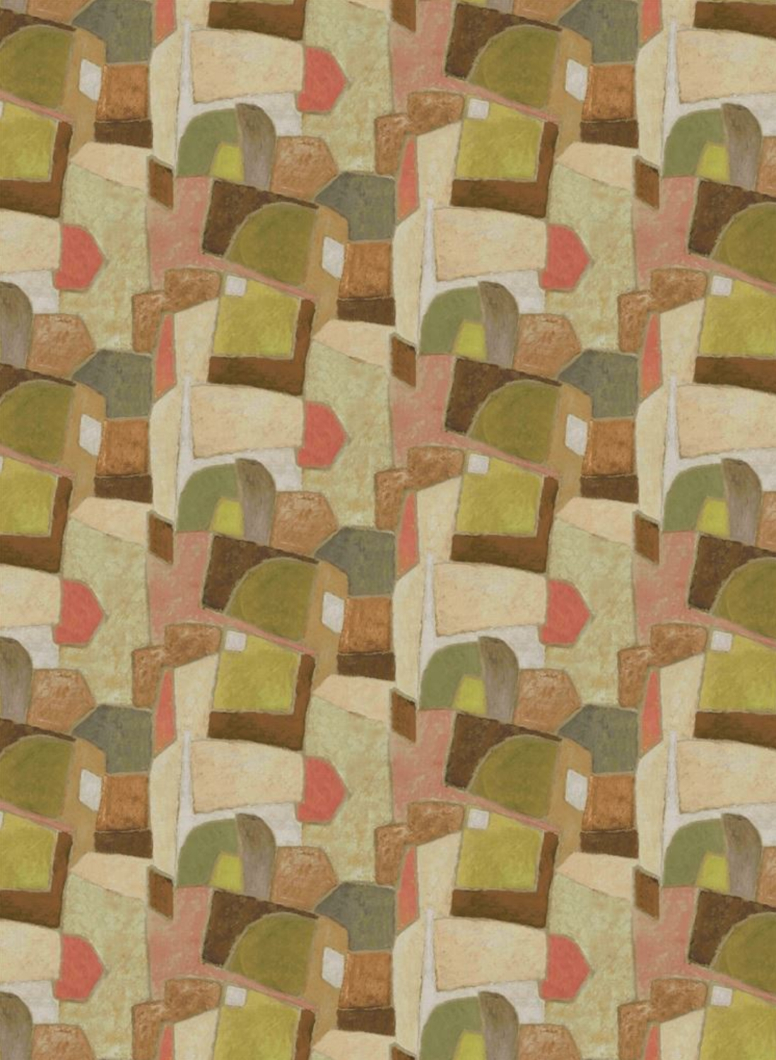 Tapete Clay Collage - Terracotta