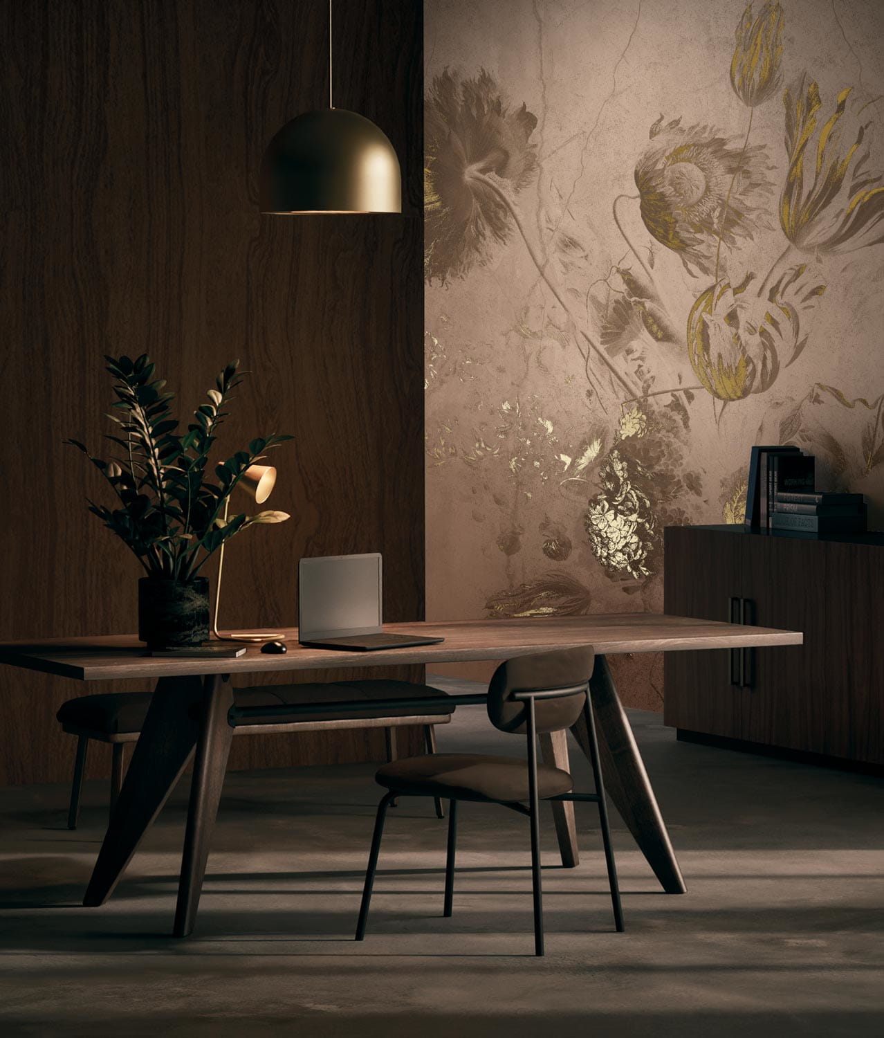Wandbild Fresco Flowers Uyterlinde - Nude 292 cm