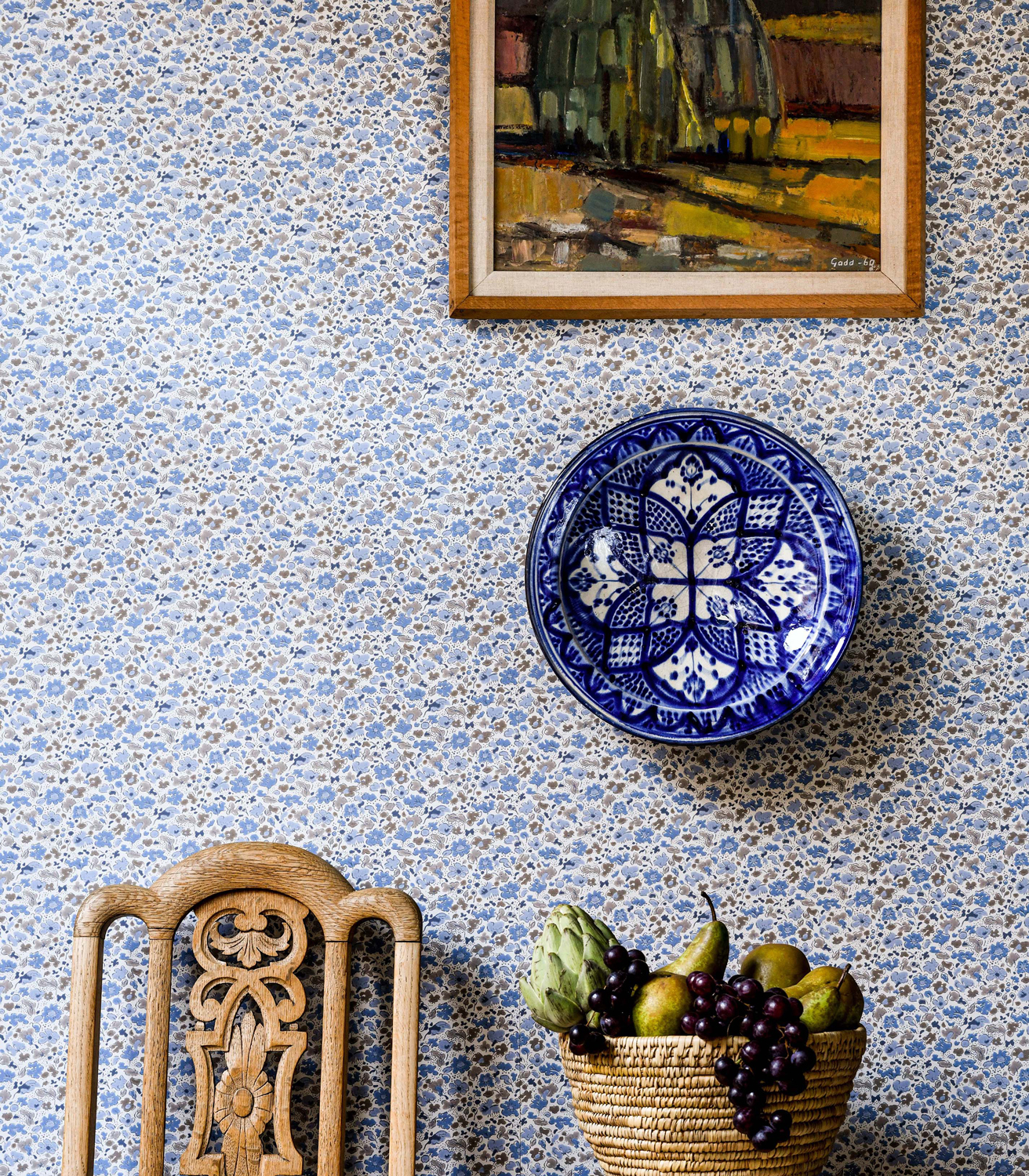 Tapete Floral Dance - Denim