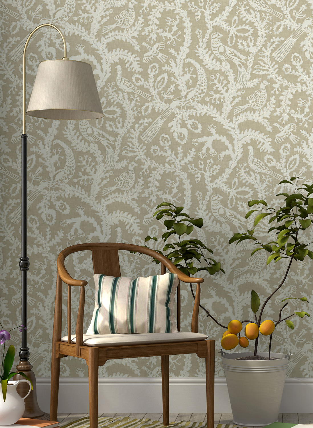Tapete Stitched Birds