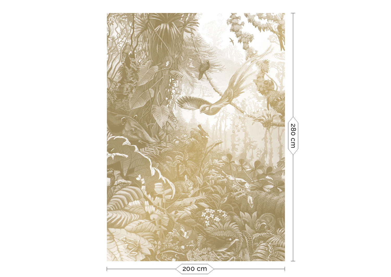 Wandbild Tropical Landscapes Gold 2 - M