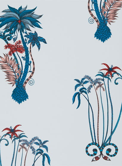 Tapete Jungle Palms - Blue