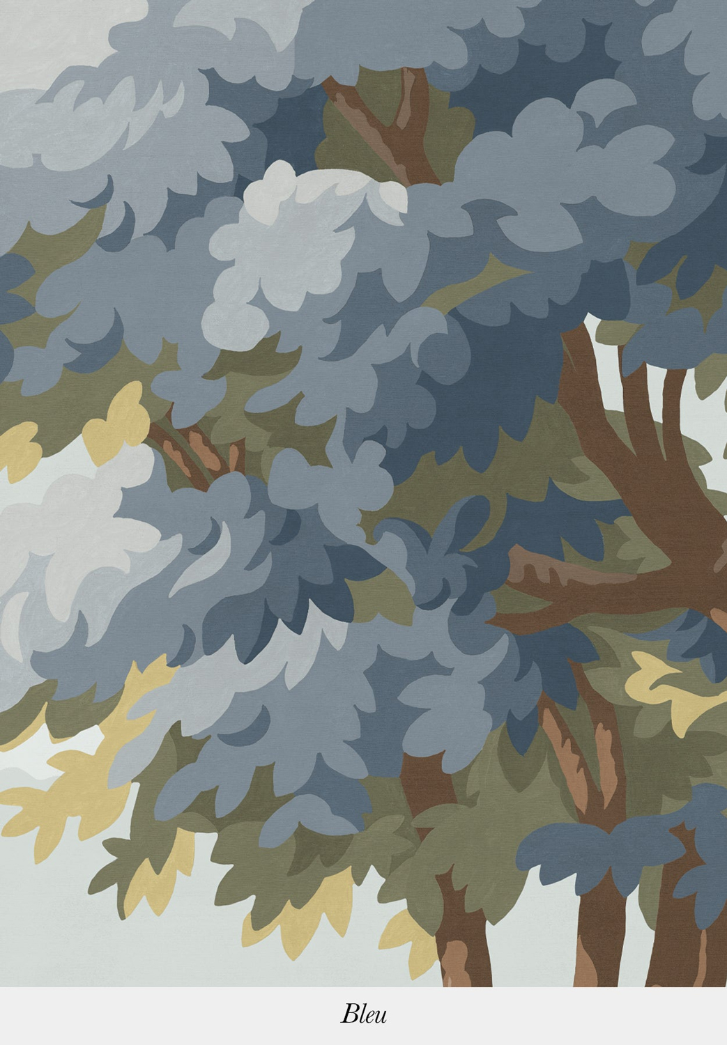 Papier peint Vallée des Peintres - Bleu Panel A