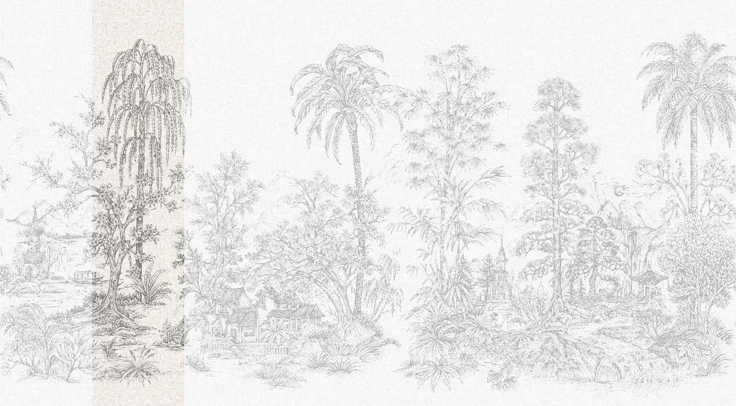 Wandbild Mandalay - White Black Panel 2