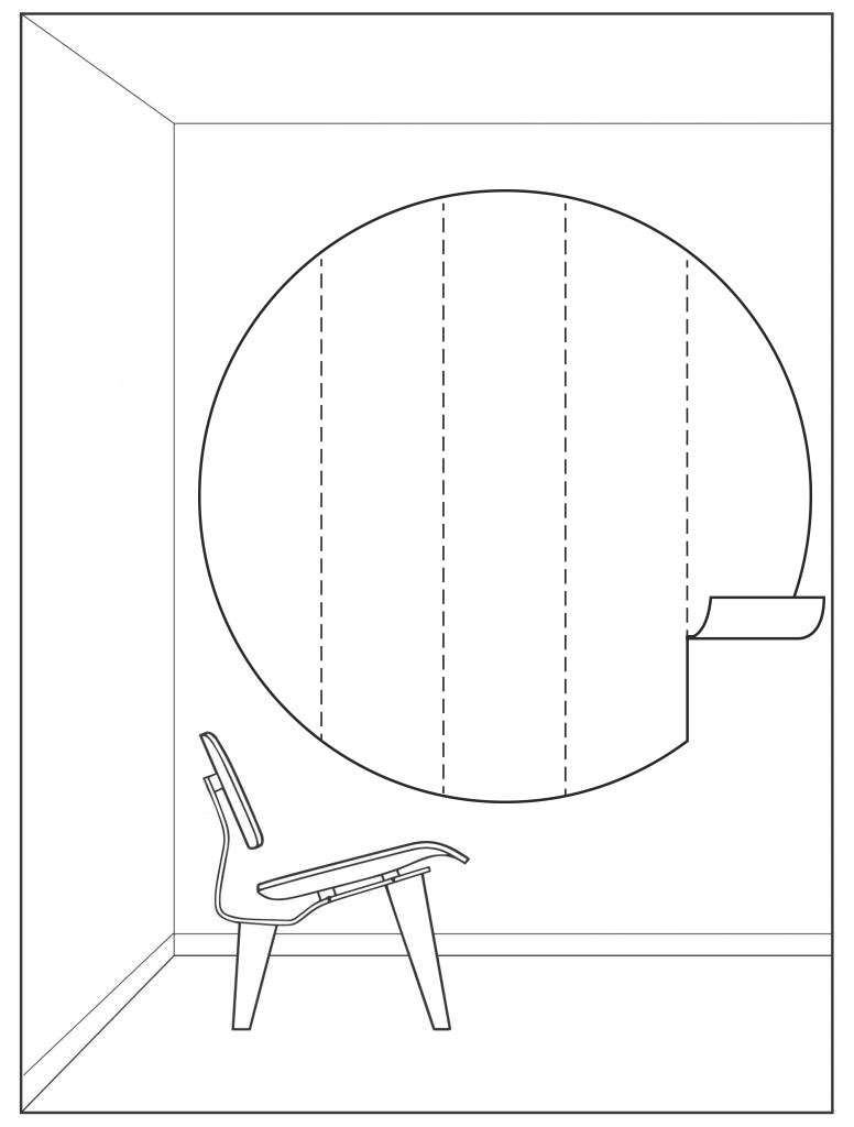 Wandbild Tropical Landscapes 1 Circle - L - 2.375m