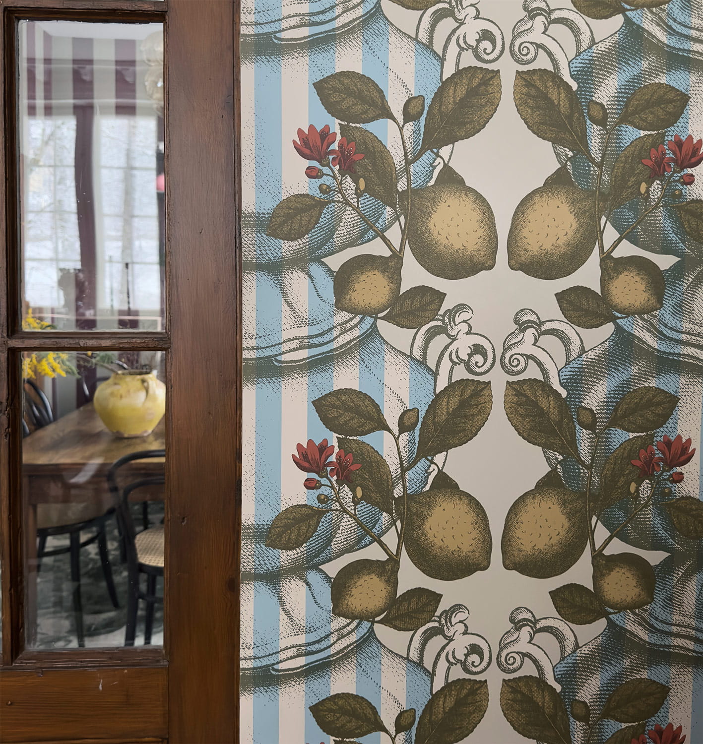 Tapete Limoncello Stripes - Beige/ Blue
