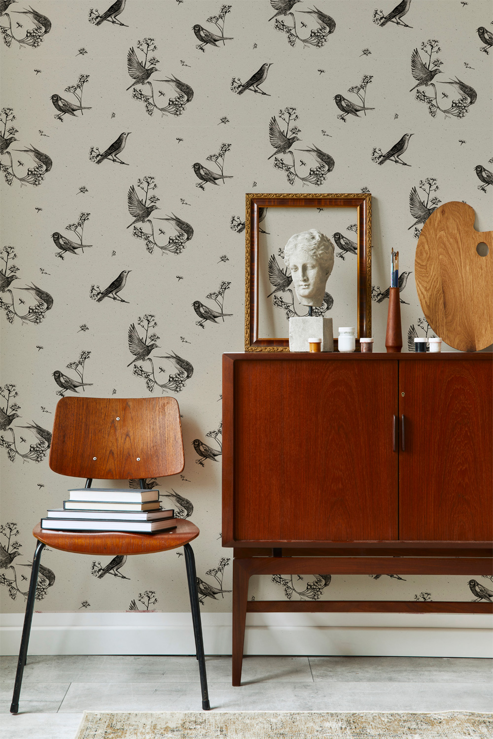 Tapete Sweet Birds - Black