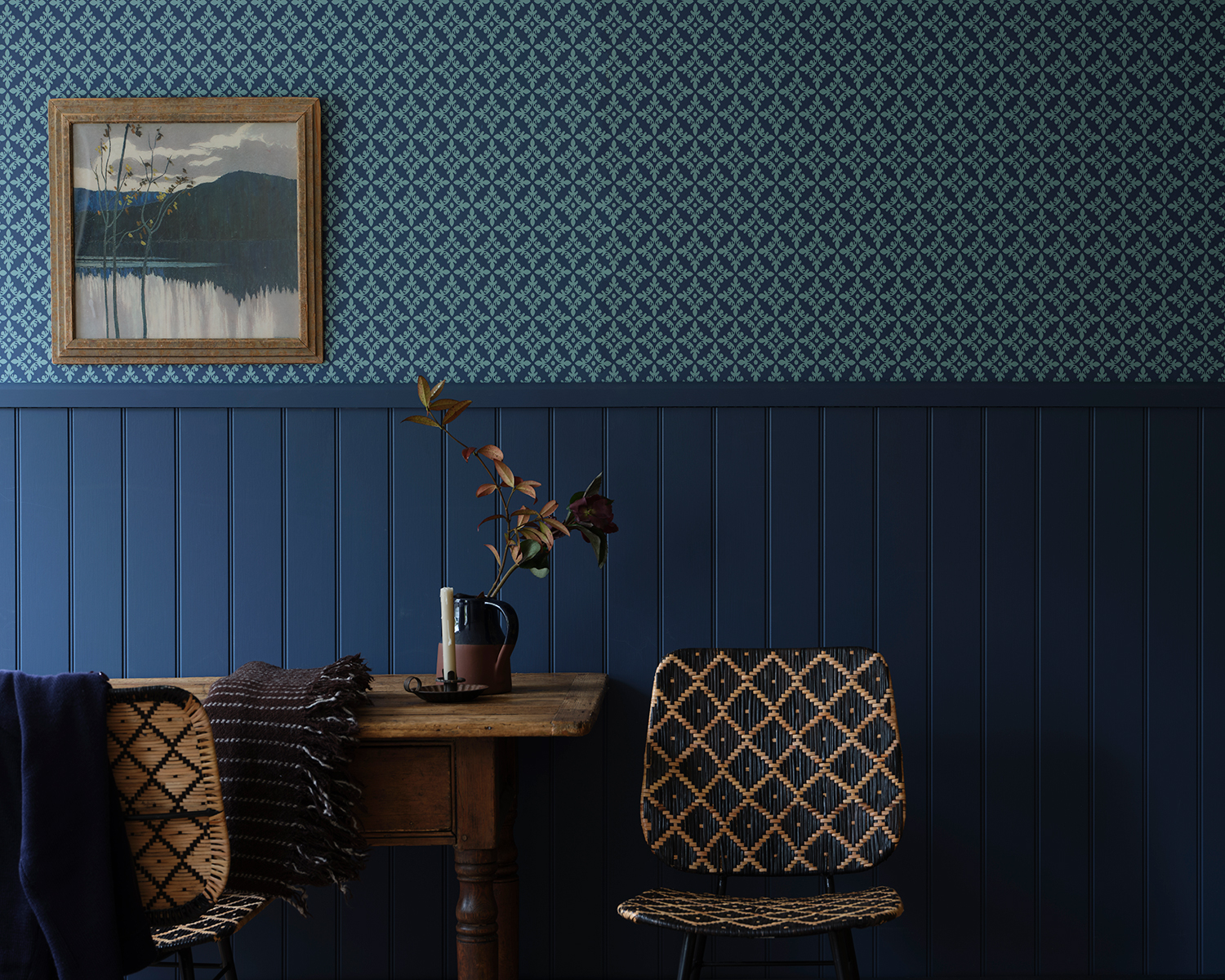 Tapete Achard - Stiffkey Blue/ Dix Blue
