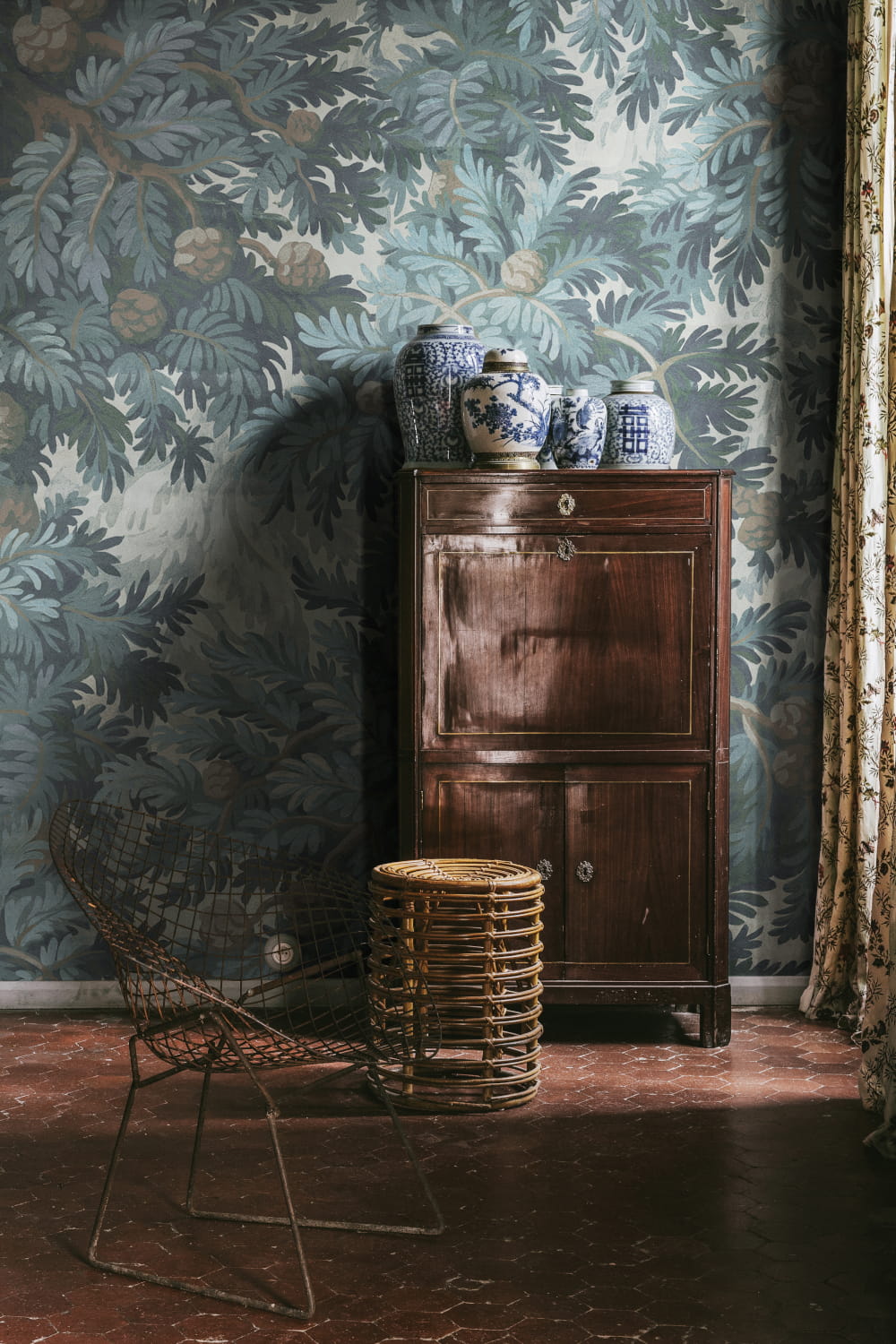Wandbild Spruce Forest - Blue