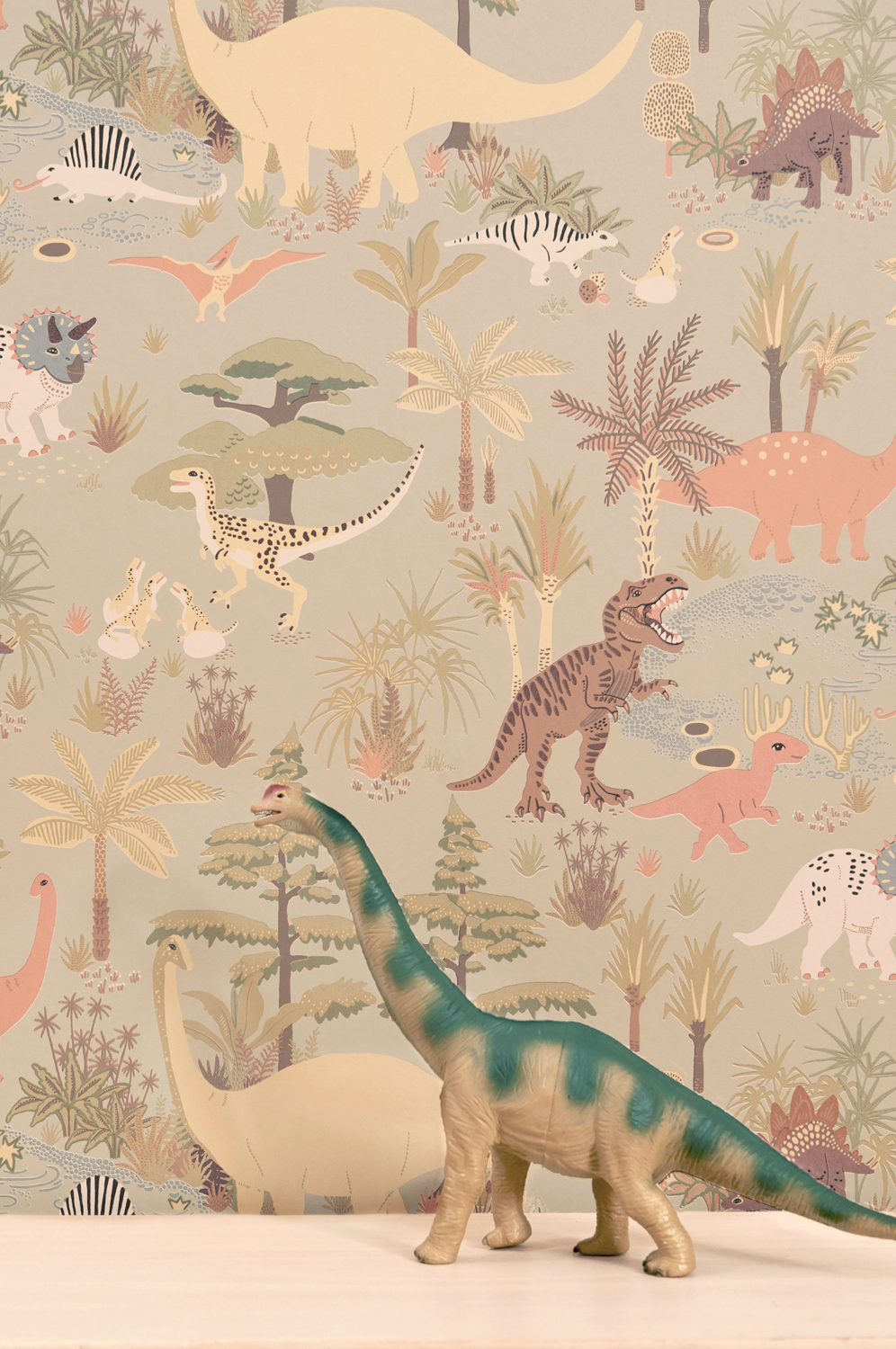 Tapete Dinosaur Vibes - Soft Green