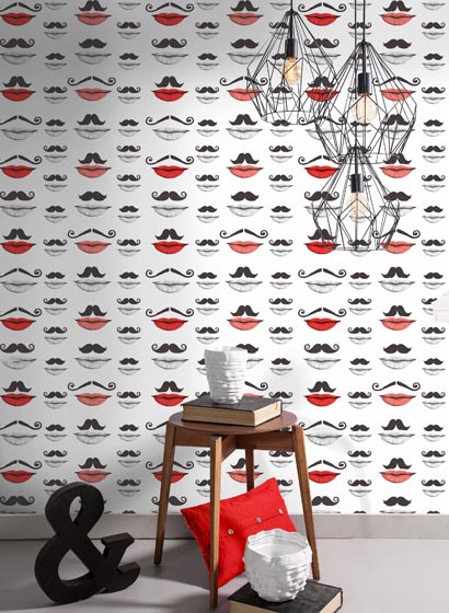 Wallpaper Moustache and Lips