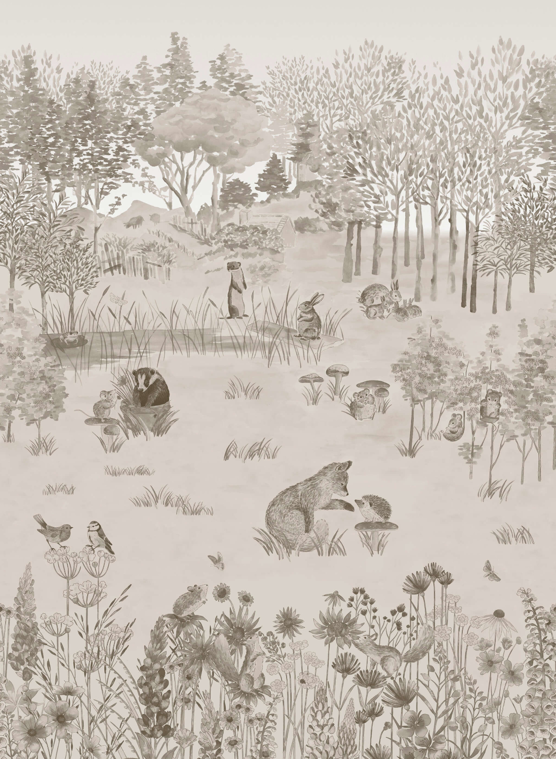Tapete Potter's Woodland - Stone