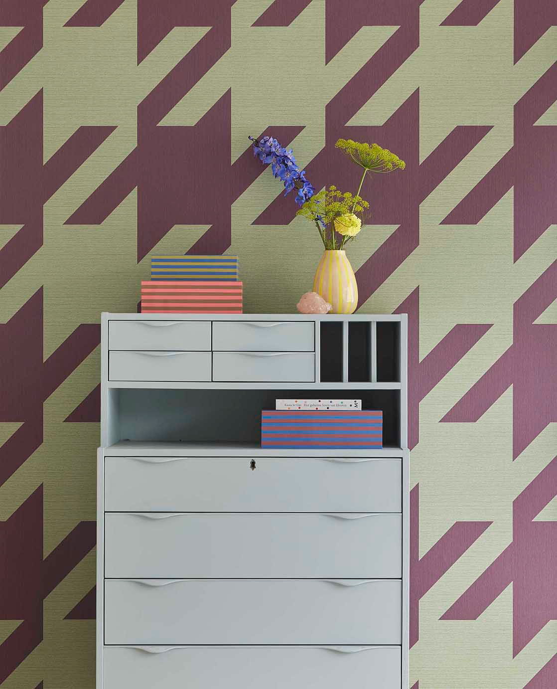 Wandbild Pied De XL - Burgundy Pistache
