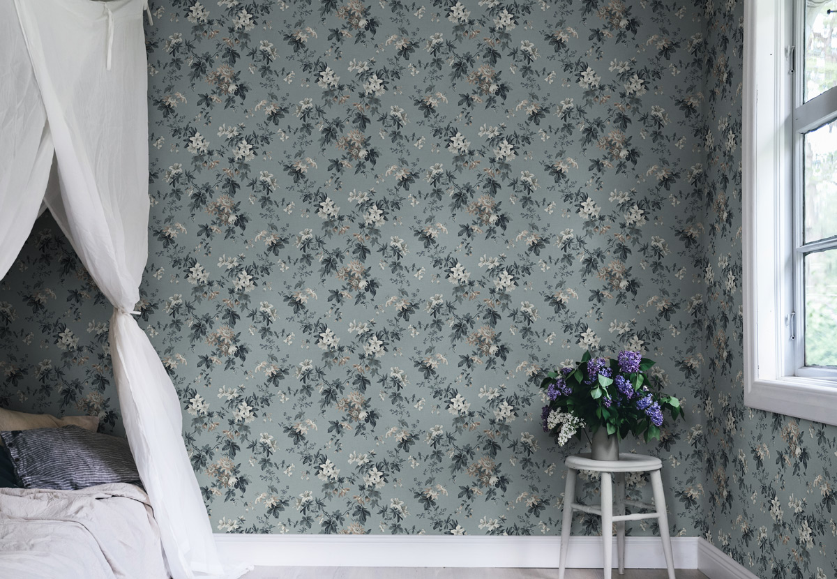 Wandbild Sandra - Misty Blue