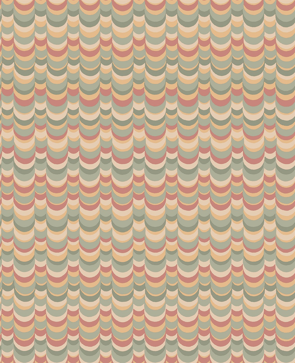 Wallpaper Wavelet - Sierra, Olive & Marigold