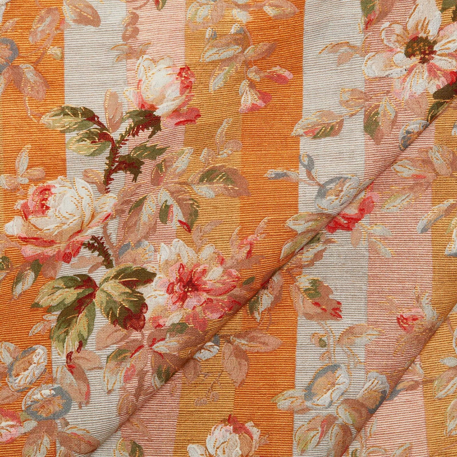 Stoff Rainbow Rose - Cotton Linen - Dusk Stripe