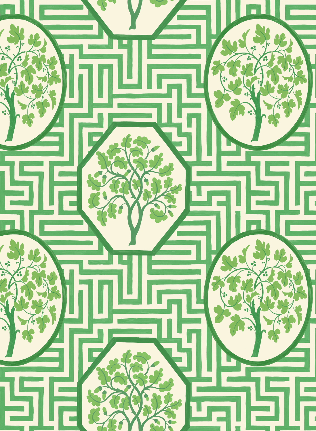Tapete Royal Maze - Royal Green