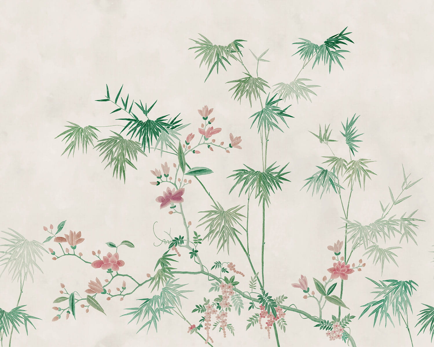 Wandbild Bamboo Grove - green