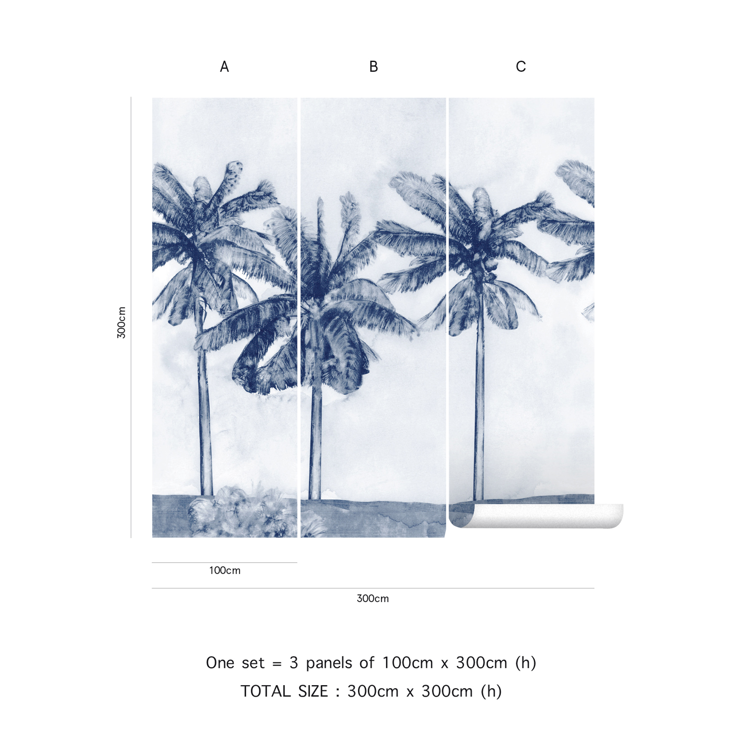 Wandbild Paradise - Cobalt