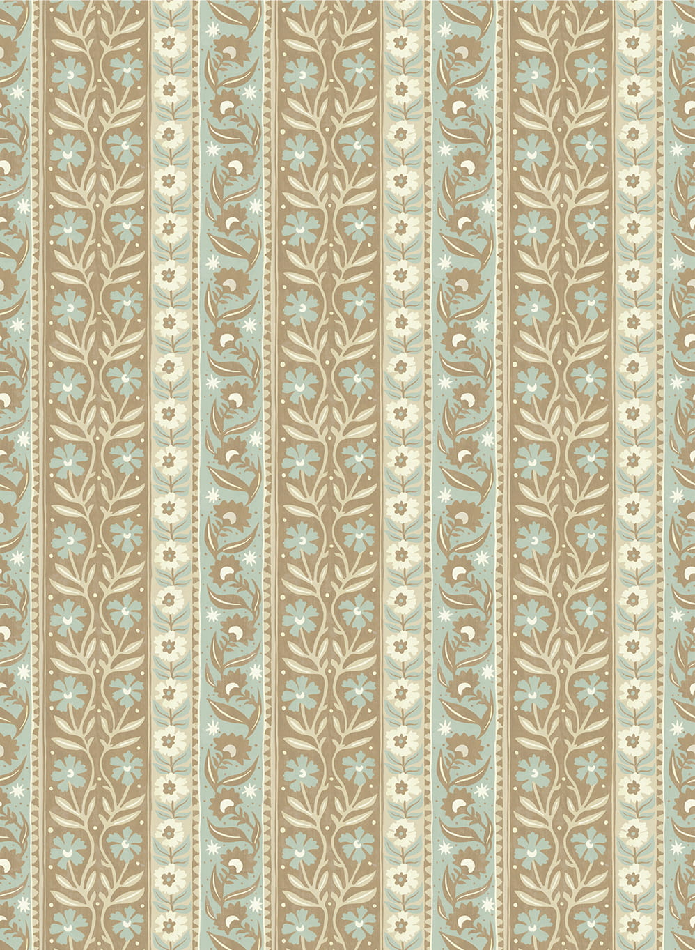 Papier peint Arber Stripe - Stone and Aqua