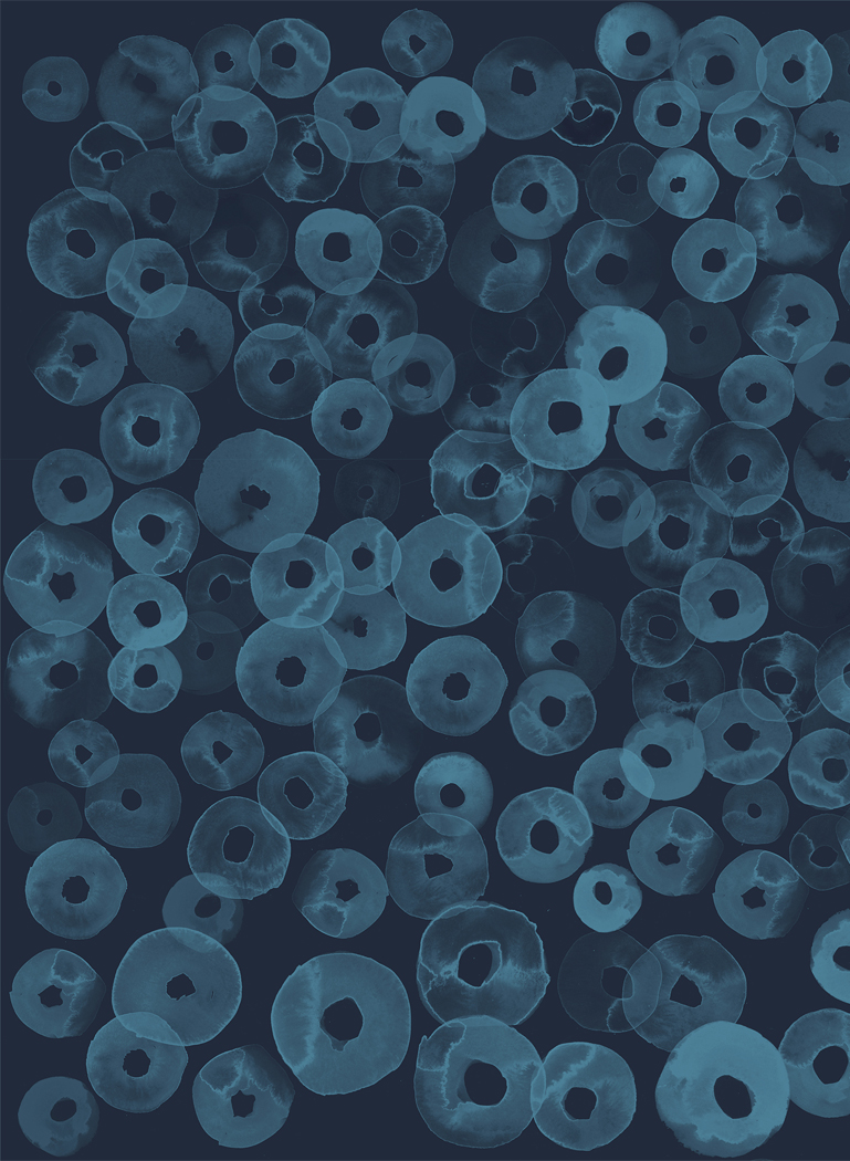 Wandbild Cellular Patterns - Sapphire