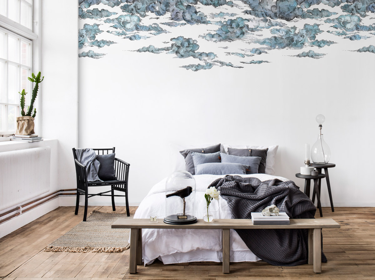 Wandbild Cotton Skies - Blue