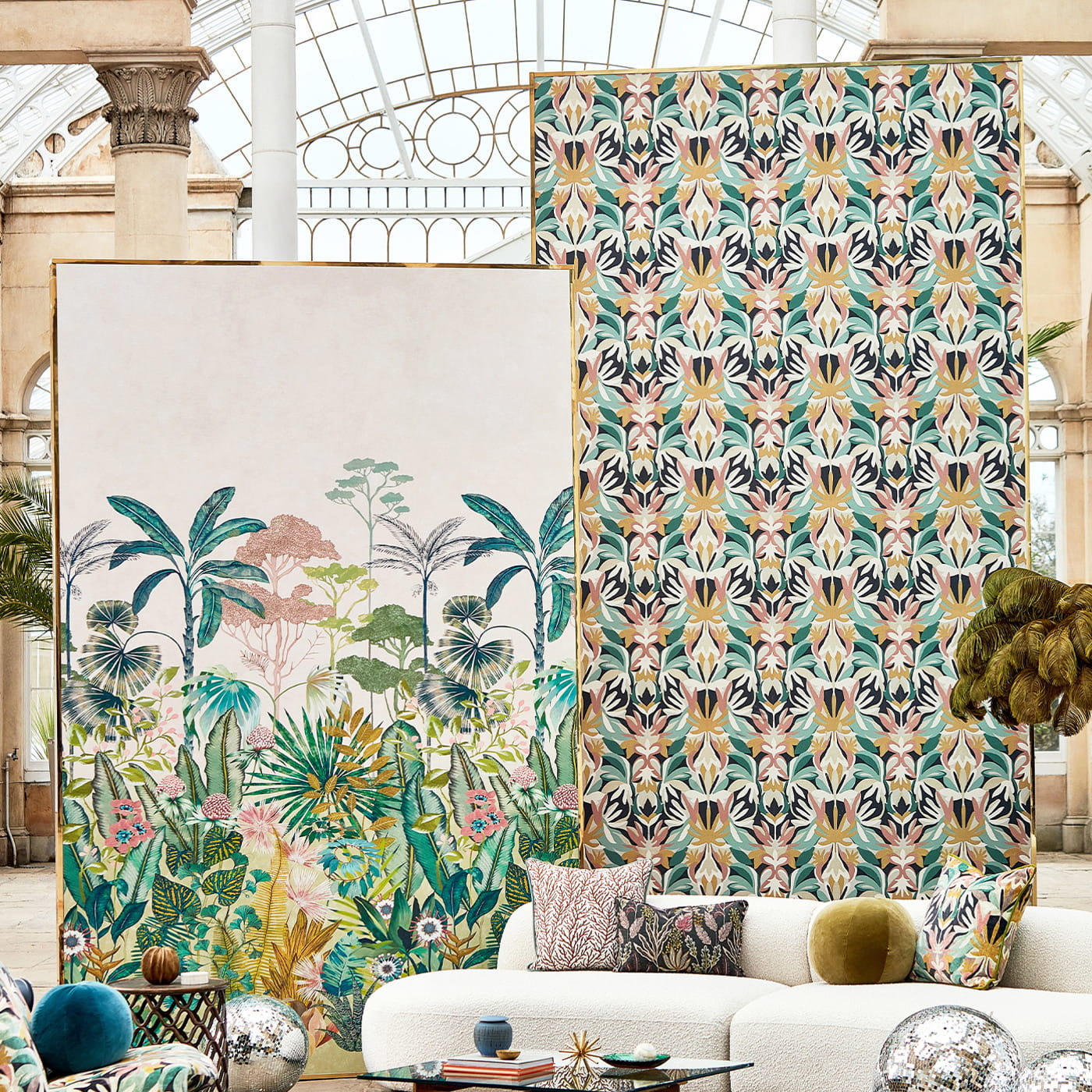 Wandbild Floreana - Bleached Coral/ Succulent/ Fig Leaf