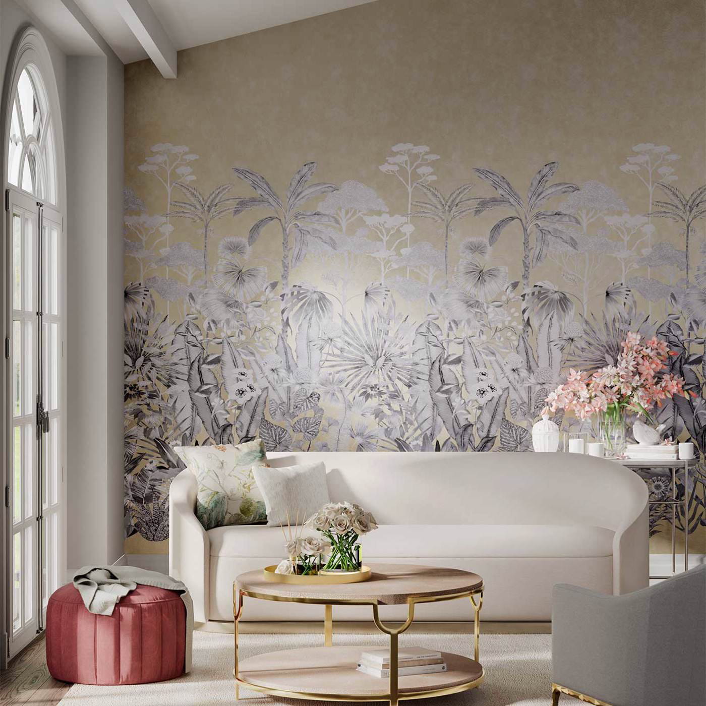 Wandbild Floreana - Gilt/ Black Earth/ Tranquility