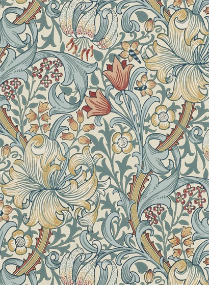 Tapete Golden Lily - Slate/ Manilla