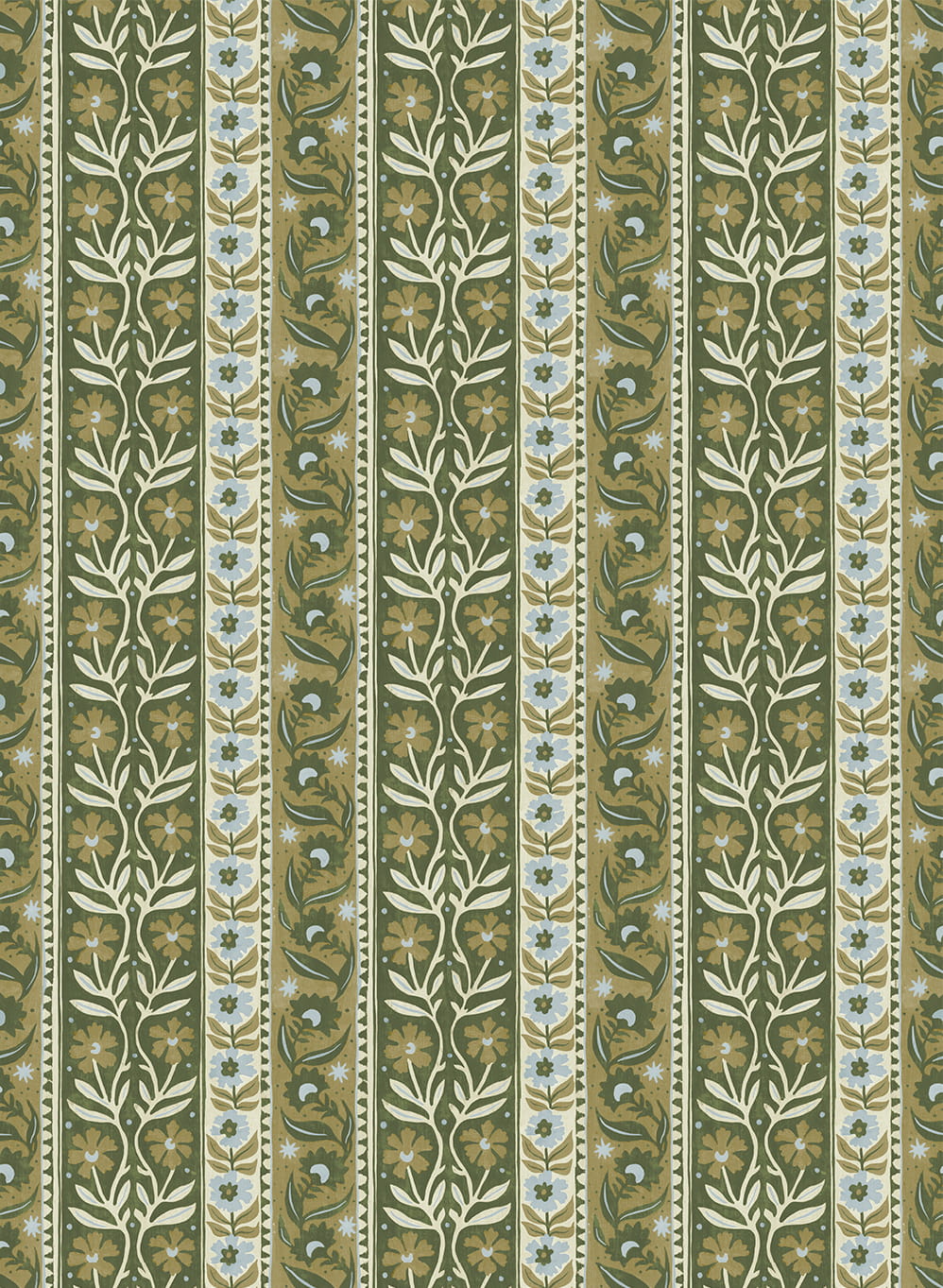 Papier peint Arber Stripe - Green and Blue