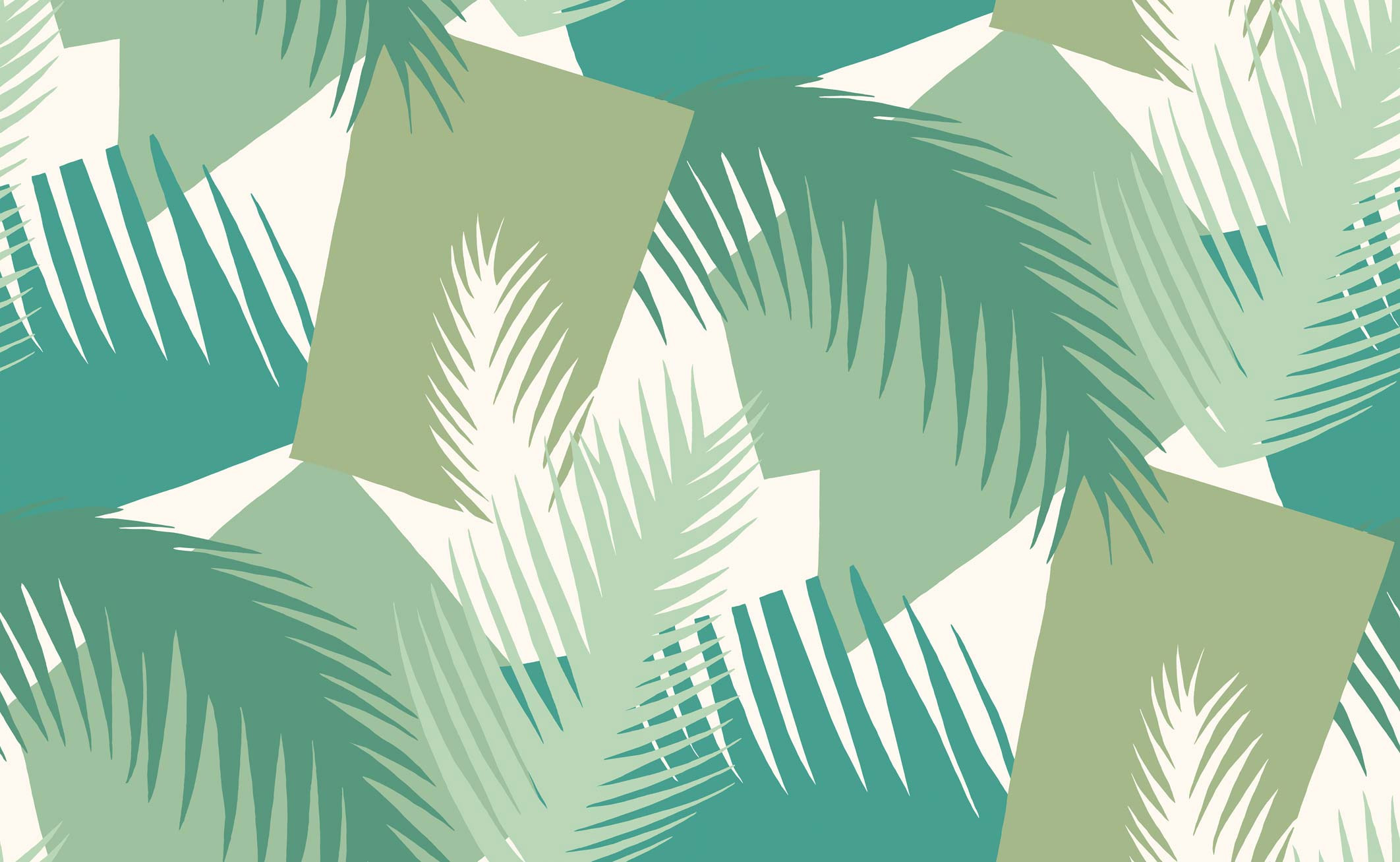 Tapete Deco Palm - green