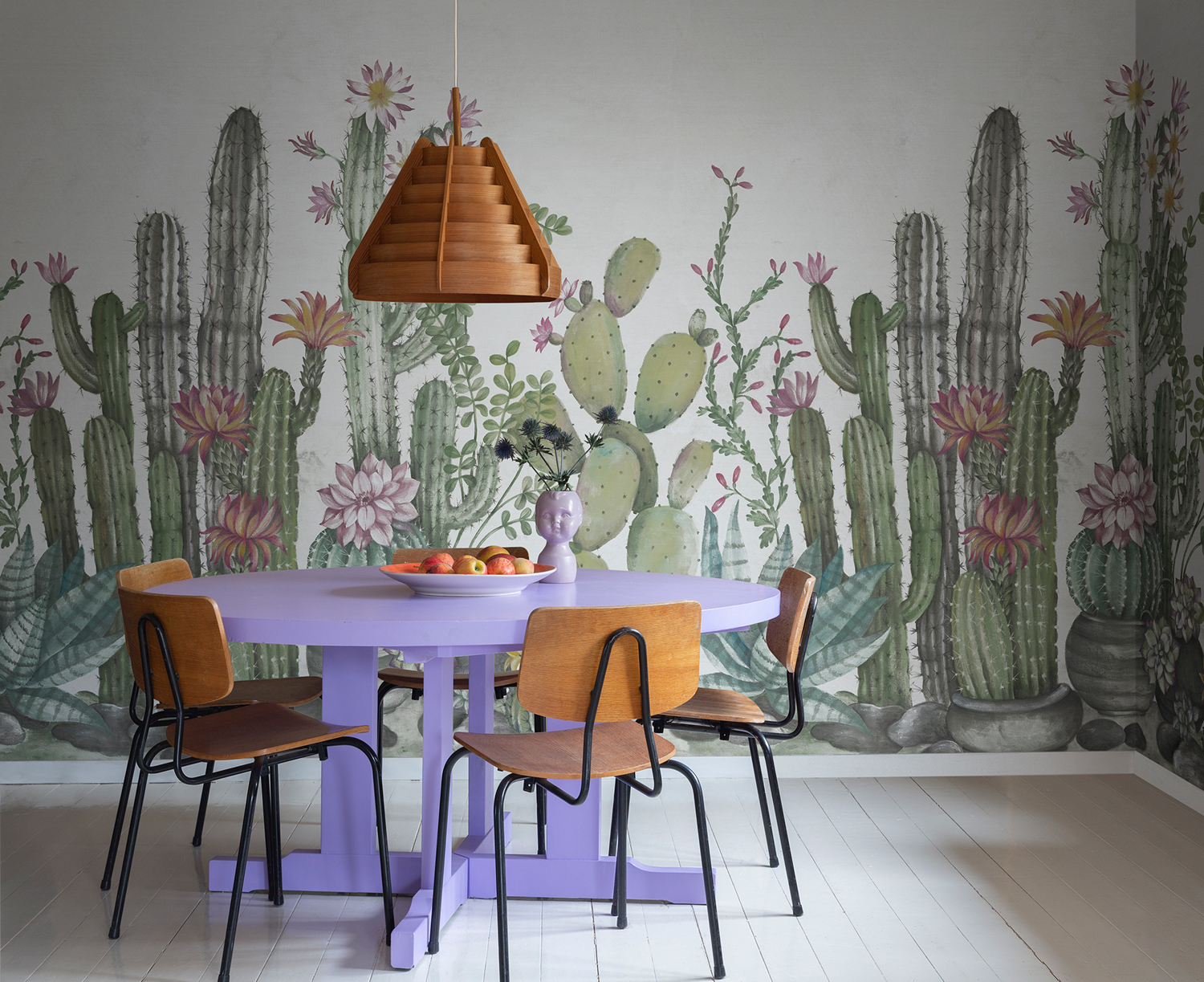 Wandbild Playful Cactus - Ivory