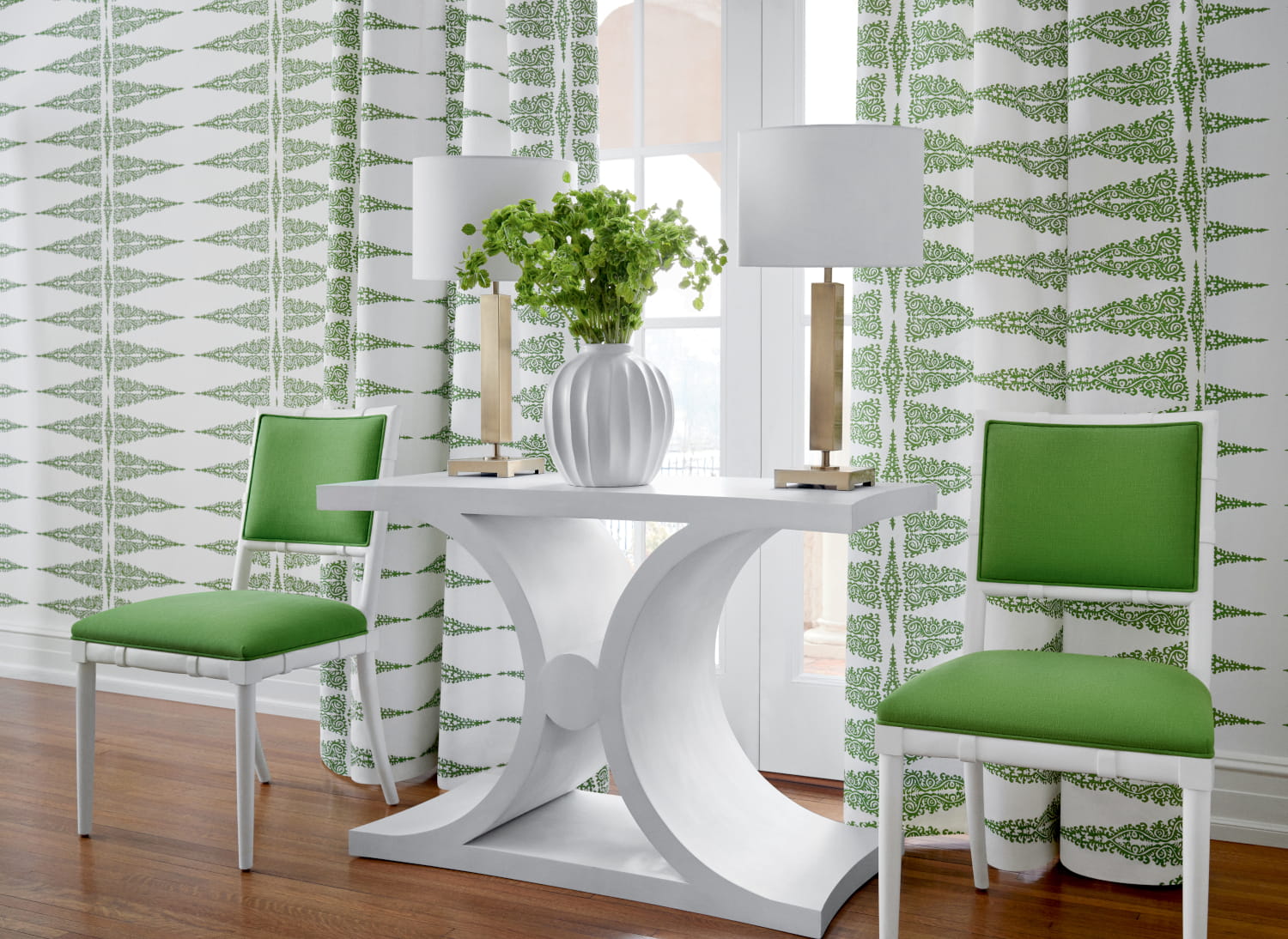 Tapete Ellery Stripe - Kelly on White