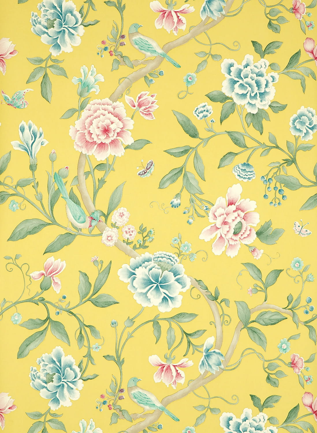 Tapete Porcelain Garden - Rose/ Linden
