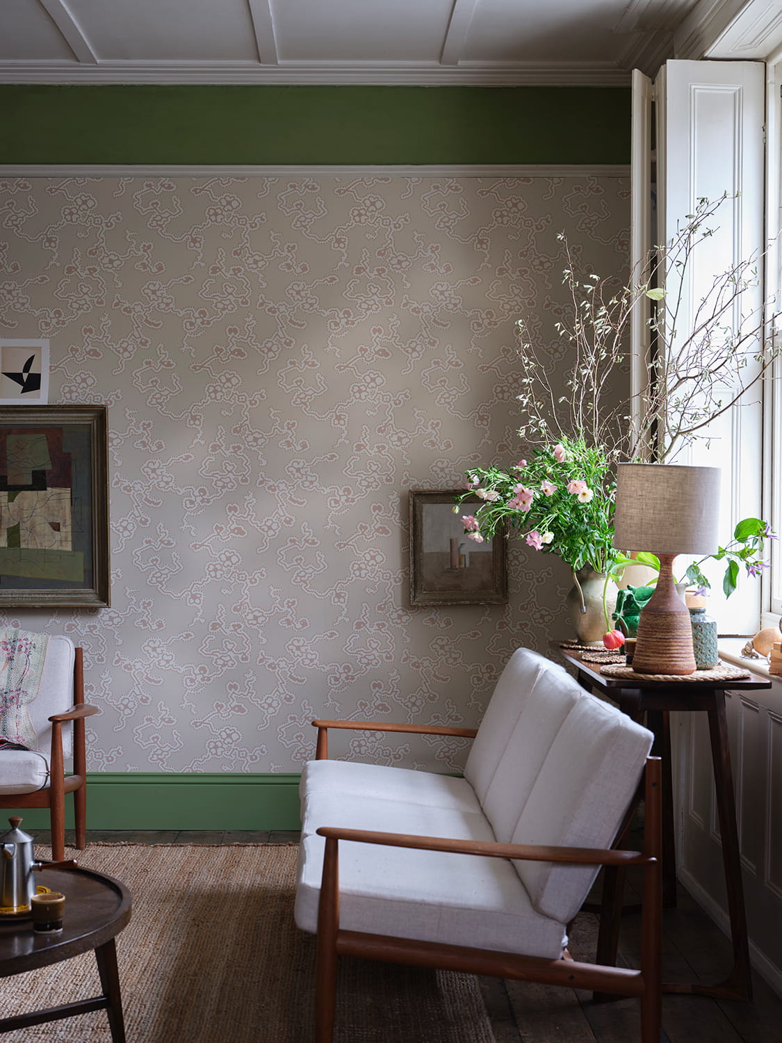 Tapete Adelaide - Joa's White/ Setting Plaster