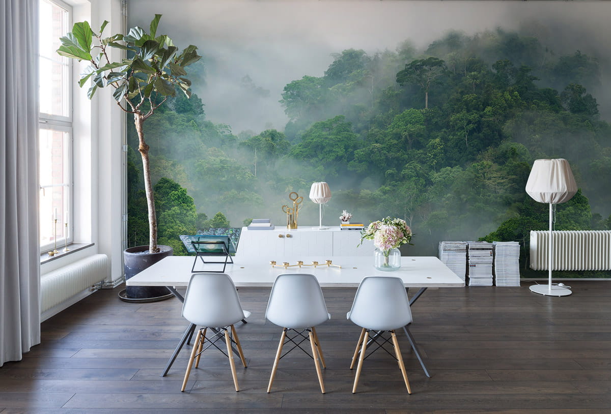 Wandbild Misty Forest