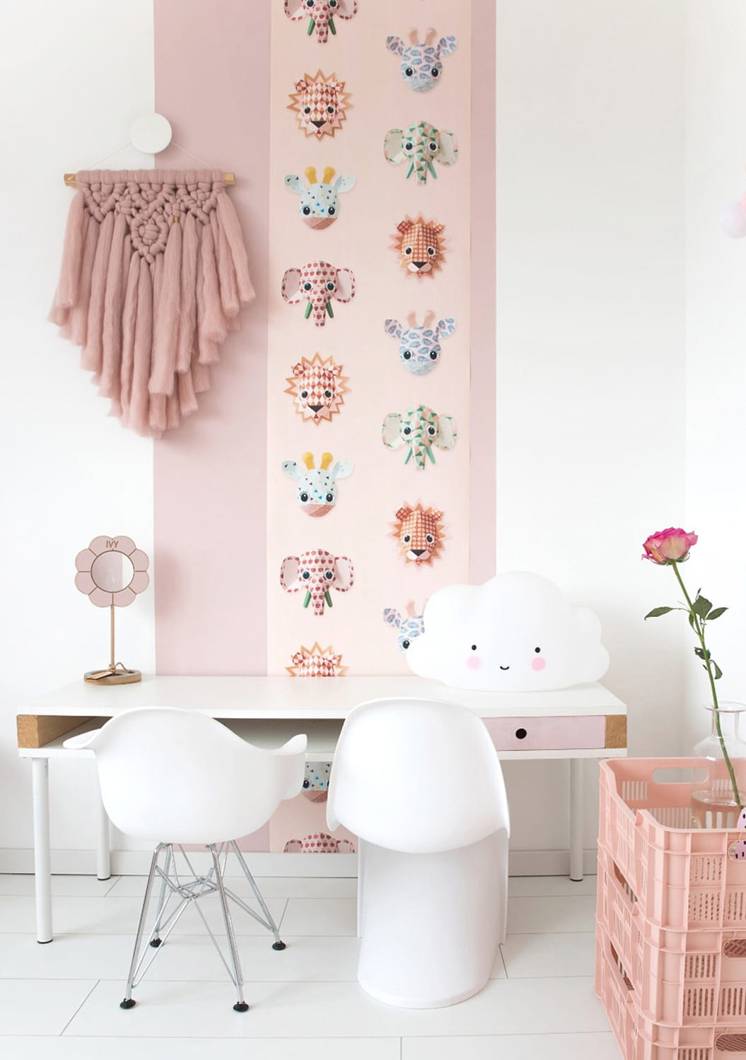 Tapete Wild Animals Pink - Wild Animals Pink
