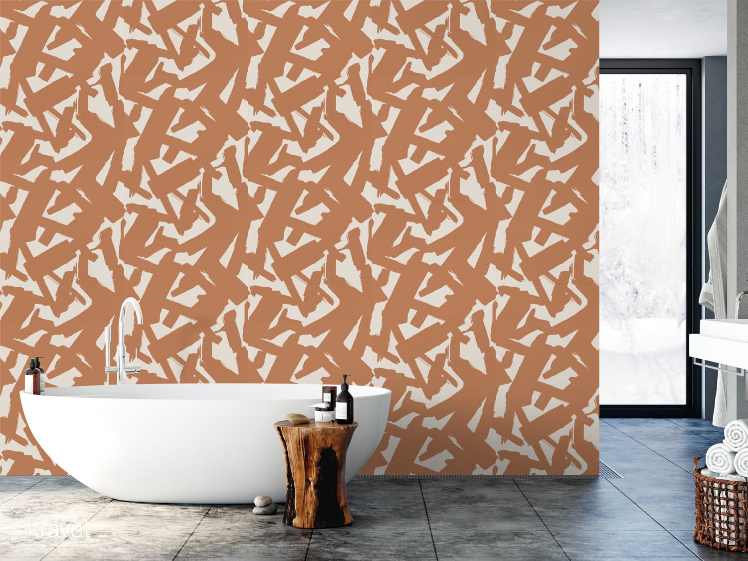 Tapete Bold Lines - Clay