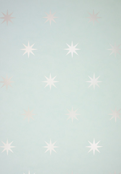 Tapete Coronata Star - teal/ silver