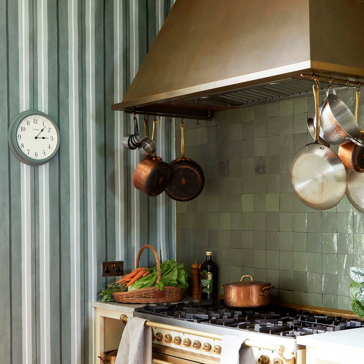 Tapete Lauriston Stripe - Verdigris