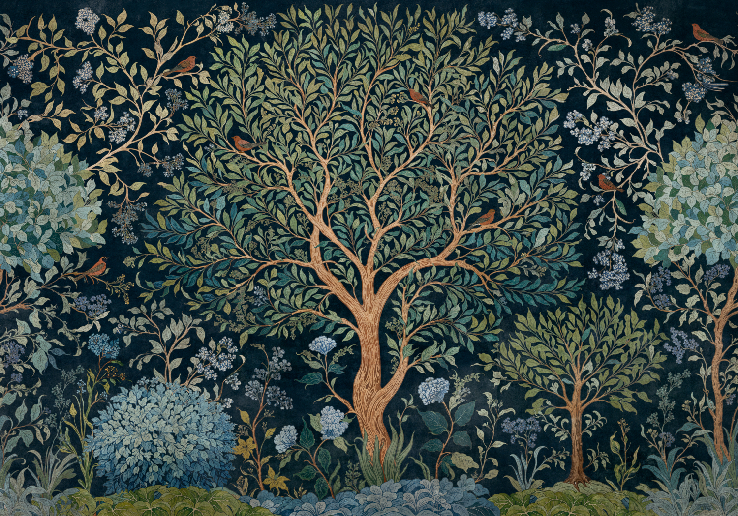 Wandbild Varanasi Tree - Onyx