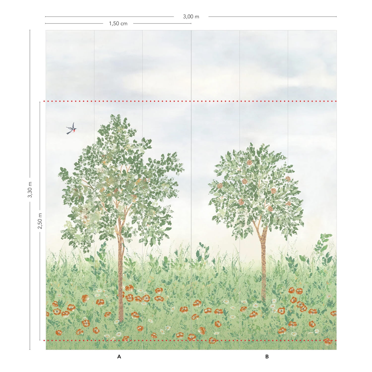 Wandbild Fresco - Naturel Panel A