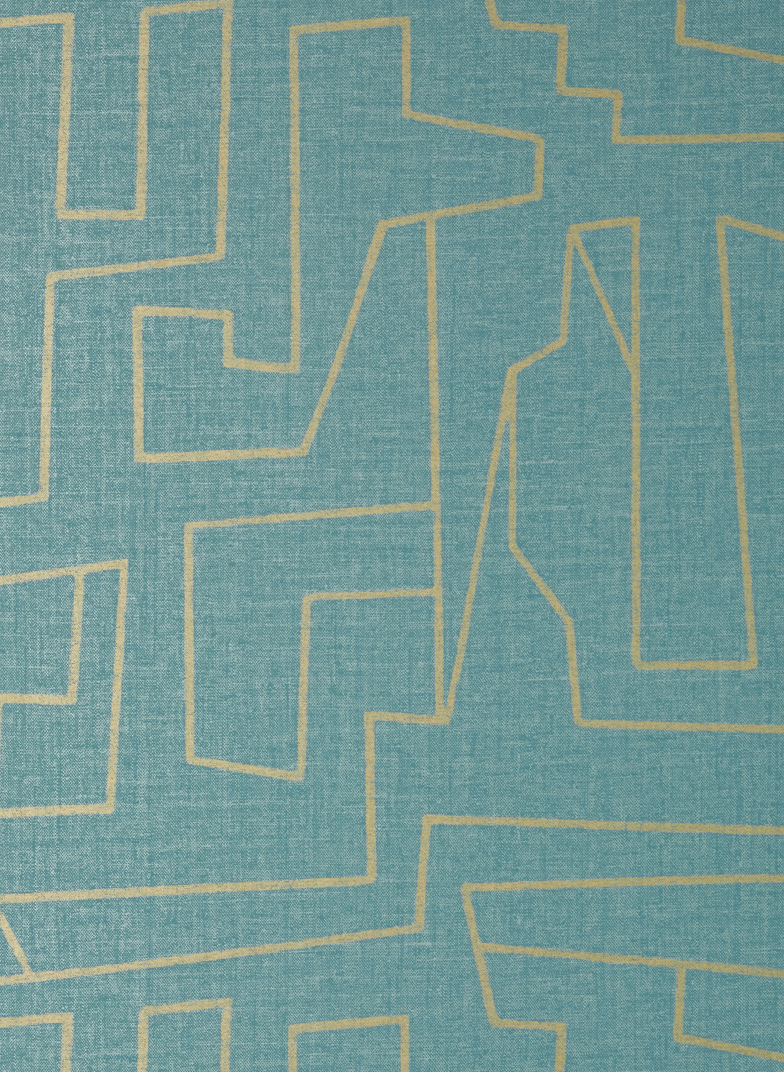 Tapete Matrix - Metallic Gold and Teal
