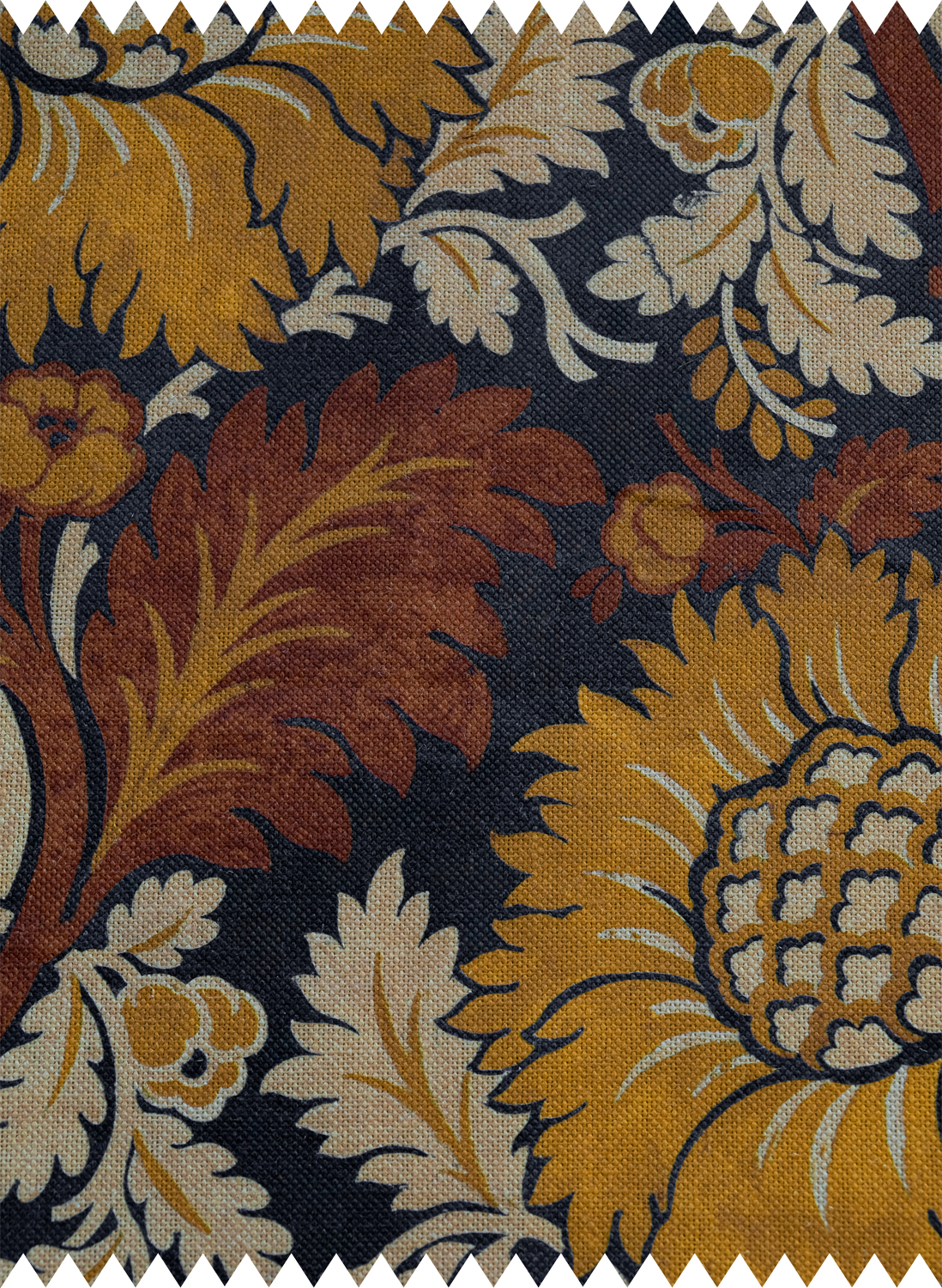 Stoff Chinese Damask - Curry