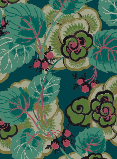 Papier peint Suzanne - Vert