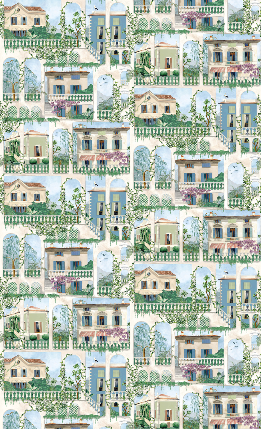 Tapete Villa Como - Azure
