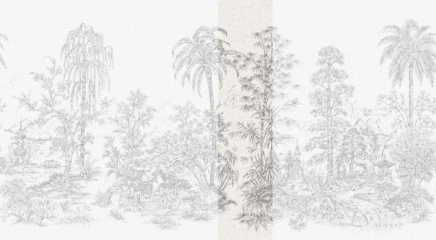 Wandbild Mandalay - White Black Panel 5